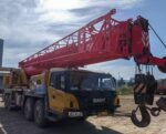 Used truck crane 2020 Sany 550T5, Euro 5, main boom length 46 meters, counterweight 10.5 tons, 10,000 kilometers, 4,000 hours