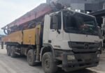 Used concrete pump truck 2018 Sany 56m on chassis Mercedes Benz