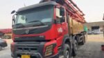 Second-hand concrete pump car 2018 Sany 56m on chassis Volvo